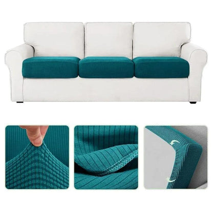 Stretch Sofa Slipcover 4 Seasons Universal Couch Protector Elastic Fabric Cover - Double-Light-Grey V528-SOFACOVERS-DOUBLE-LIGHT-GREY-886837