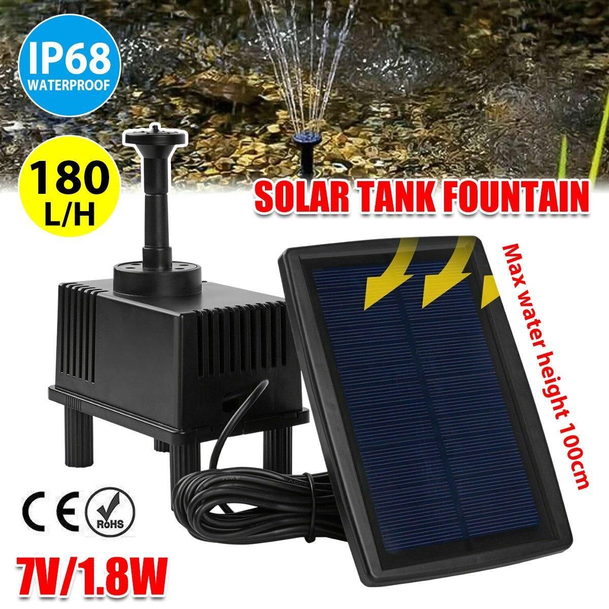 Solar Powered Water Fountain Pump Garden Pond Submersible Filter Fish Tank Kit V528-SOLAR-FOUNTAIN-106365