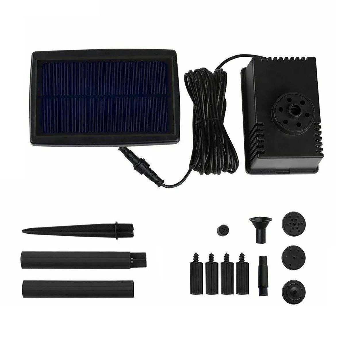 Solar Powered Water Fountain Pump Garden Pond Submersible Filter Fish Tank Kit V528-SOLAR-FOUNTAIN-106365