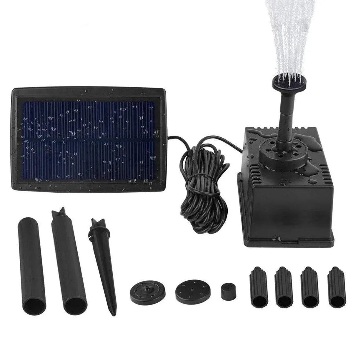 Solar Powered Water Fountain Pump Garden Pond Submersible Filter Fish Tank Kit V528-SOLAR-FOUNTAIN-106365