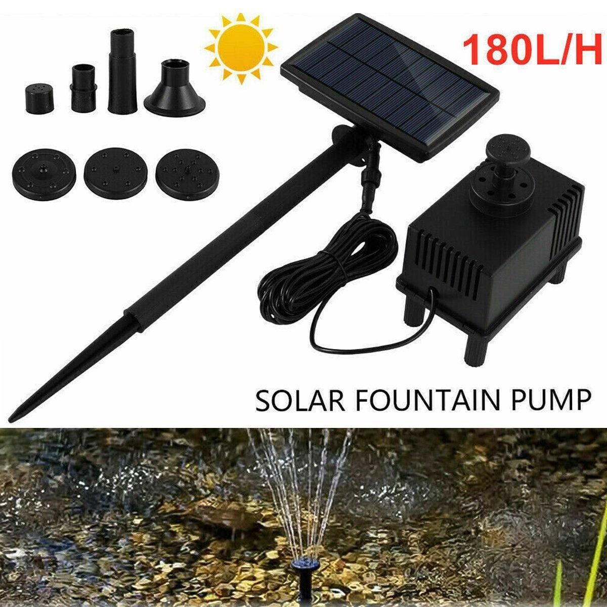 Solar Powered Water Fountain Pump Garden Pond Submersible Filter Fish Tank Kit V528-SOLAR-FOUNTAIN-106365