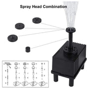 Solar Powered Water Fountain Pump Garden Pond Submersible Filter Fish Tank Kit V528-SOLAR-FOUNTAIN-106365