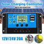 20A Solar Charge Controller 12V 24V LCD 2 USB Ports Lead-Acid Regulator V528-SOLARCHARGECONTROLLER-20A-414877