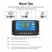20A Solar Charge Controller 12V 24V LCD 2 USB Ports Lead-Acid Regulator V528-SOLARCHARGECONTROLLER-20A-414877