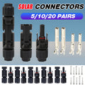 5-20 Pairs PV Connectors Solar Panel 30A Line Plug Socket Male Female IP67 - 5 Pairs V528-SOLARCONNECTOR-5PAIRS-405509