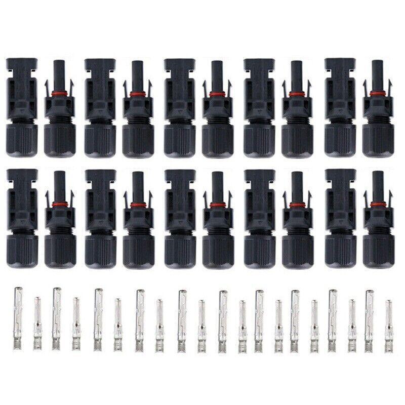 5-20 Pairs PV Connectors Solar Panel 30A Line Plug Socket Male Female IP67 - 5 Pairs V528-SOLARCONNECTOR-5PAIRS-405509