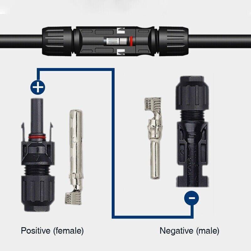 5-20 Pairs PV Connectors Solar Panel 30A Line Plug Socket Male Female IP67 - 5 Pairs V528-SOLARCONNECTOR-5PAIRS-405509
