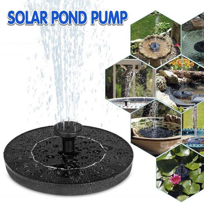 2022 Outdoor Solar Powered Floating Bird Bath Water Fountain Pump Garden Pond Au V528-SOLARFOUNTAIN-698520