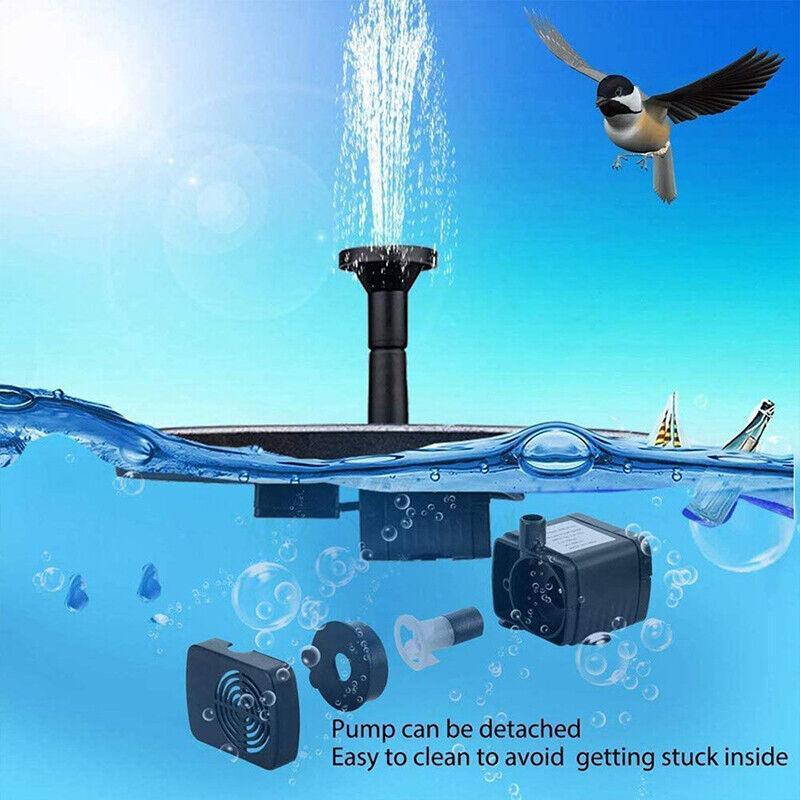 2022 Outdoor Solar Powered Floating Bird Bath Water Fountain Pump Garden Pond Au V528-SOLARFOUNTAIN-698520