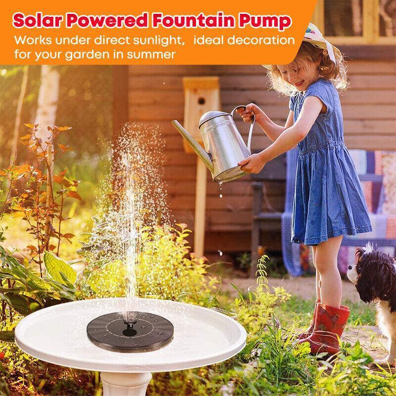 2022 Outdoor Solar Powered Floating Bird Bath Water Fountain Pump Garden Pond Au V528-SOLARFOUNTAIN-698520