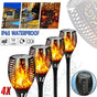 4pcs LED Solar Flickering Flame Torch Lights Outdoor Garden Path Landscape Lamps V528-SOLARLAMP-12LED-4PCS-80295