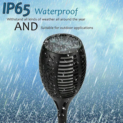 4pcs LED Solar Flickering Flame Torch Lights Outdoor Garden Path Landscape Lamps V528-SOLARLAMP-12LED-4PCS-80295
