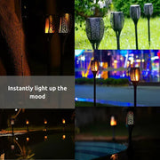 4pcs LED Solar Flickering Flame Torch Lights Outdoor Garden Path Landscape Lamps V528-SOLARLAMP-12LED-4PCS-80295