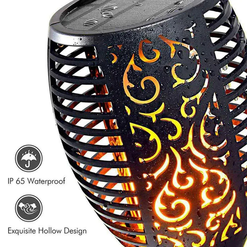 4pcs LED Solar Flickering Flame Torch Lights Outdoor Garden Path Landscape Lamps V528-SOLARLAMP-12LED-4PCS-80295