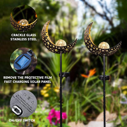 Solar Lights LED Garden Decor Outdoor Path Lights Lawn Light Lantern Lamp - 1X Flame V528-SOLARLAWNLIGHT-FLAMEGOLD-972283