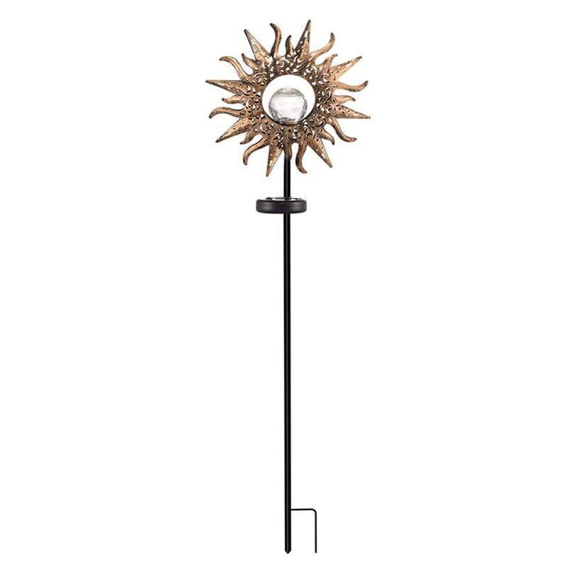 Solar Lights LED Garden Decor Outdoor Path Lights Lawn Light Lantern Lamp - 1X Flame V528-SOLARLAWNLIGHT-FLAMEGOLD-972283