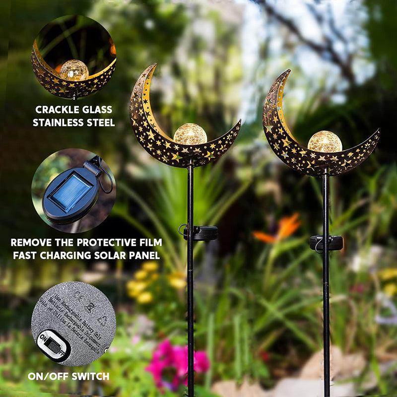 Solar Lights LED Garden Decor Outdoor Path Lights Lawn Light Lantern Lamp - 1X Sun V528-SOLARLAWNLIGHT-SUN-GOLD-379406