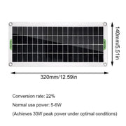 30W Usb Solar Panel Kit Battery Charger Controller Caravan Boat Outdoor Camping V528-SOLARPANELKIT-872734