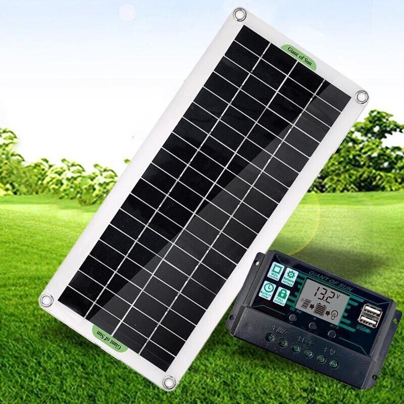 30W Usb Solar Panel Kit Battery Charger Controller Caravan Boat Outdoor Camping V528-SOLARPANELKIT-872734
