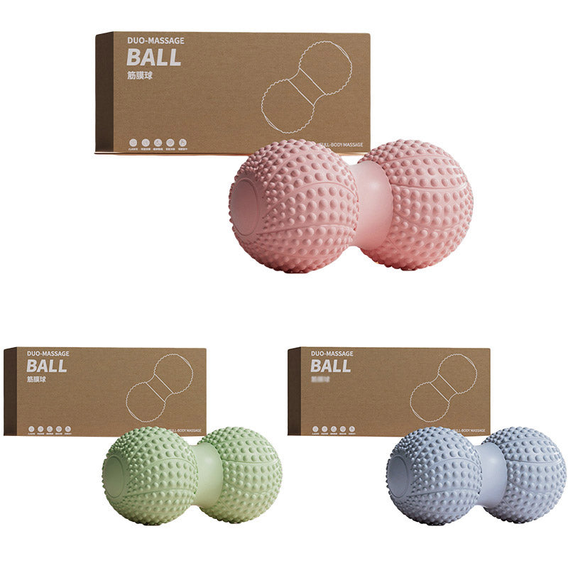 Peanut Massage Ball Foot and Muscle Relaxation Yoga Fitness Massage Tool - Green V528-SOLES-GREEN-415094