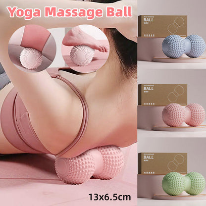 Peanut Massage Ball Foot and Muscle Relaxation Yoga Fitness Massage Tool - Pink V528-SOLES-PINK-911130