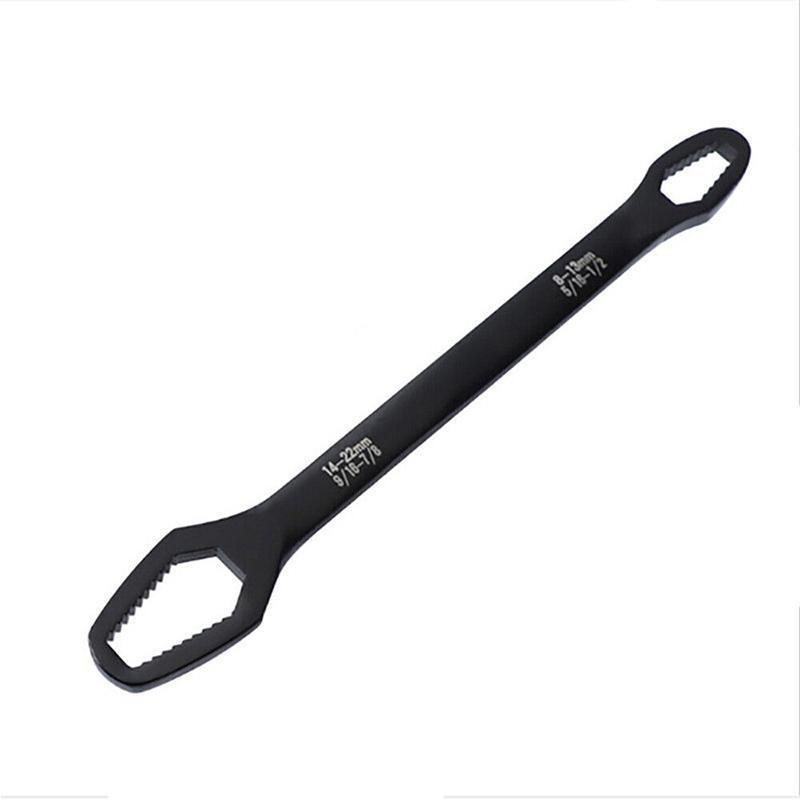 Universal Plum Screw Nuts Wrench 8-22mm Double Head Ratchet Spanner Repair Tools V528-SPANNERREPAIRTOOLS-BLACK997282