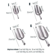 4 Sizes Aluminum Alloy Ice Shovel Flour Rice Scoop Multipurpose Kitchen Tool - XL V528-SPATULA-XL-818156