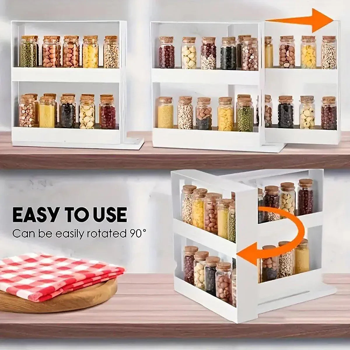 Rotating Spice Rack Kitchen Organizer Food Storage Rack Spice Organizer Stand V528-SPICE-RACK-264912