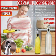 250/500ml Olive Oil Vinegar Pourer Dispenser Glass Bottle Kitchen Tools Cooking - 1 PCS/250 ML V528-SPICEGLASSBOTTLE-250ML-574098