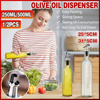 250/500ml Olive Oil Vinegar Pourer Dispenser Glass Bottle Kitchen Tools Cooking - 1 PCS/250 ML V528-SPICEGLASSBOTTLE-250ML-574098