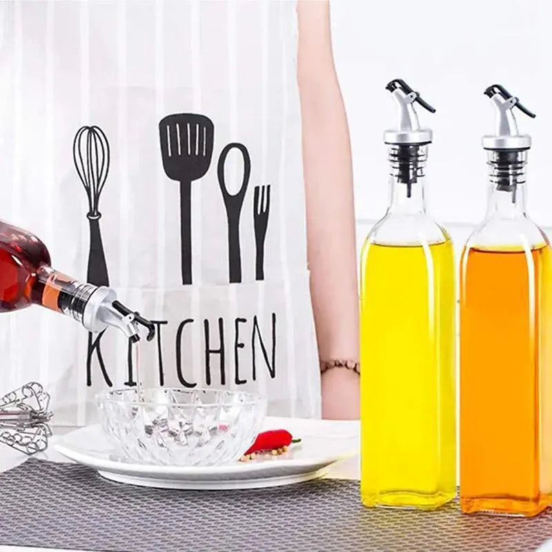250/500ml Olive Oil Vinegar Pourer Dispenser Glass Bottle Kitchen Tools Cooking - 1 PCS/500 ML V528-SPICEGLASSBOTTLE-500ML-630530