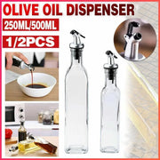 250/500ml Olive Oil Vinegar Pourer Dispenser Glass Bottle Kitchen Tools Cooking - 1 PCS/500 ML V528-SPICEGLASSBOTTLE-500ML-630530