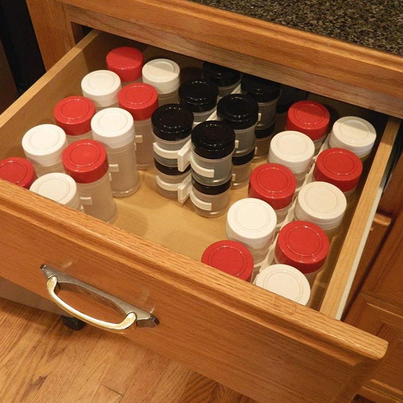 2Pcs Kitchen Spice Gripper Strip Jar Rack Organiser Storage Holder Wall V528-SPICESORTINGRACK-2PCS-711941