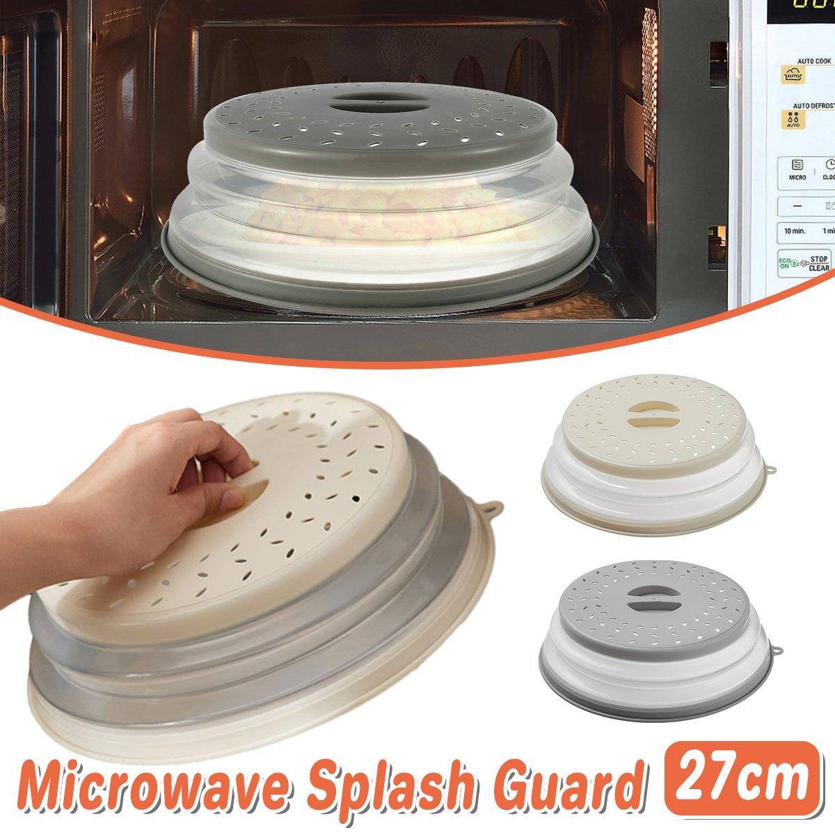 Multifunctional Microwave Oven Food Cover Heat Resistant Folding Splash Guard - Grey V528-SPLASH-GUARD-GREY-890375