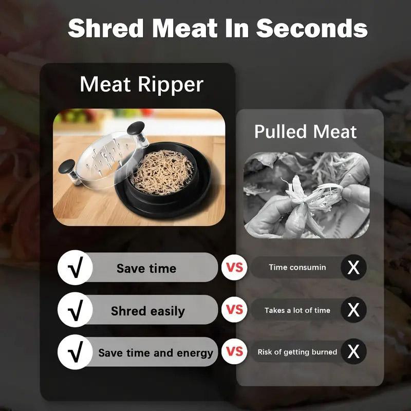 Chicken Breast Shredder Meat Mincer Tear Shredder Handheld Mincing Tool Kitchen - Black V528-SPLITTER-BLACK-752014
