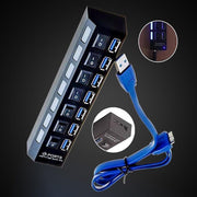 7 Port Usb 3.0 High Speed Extension Hub Splitter Extender For Pc Laptop Macbook - White V528-SPLITTERETENDER-WHITE-351474