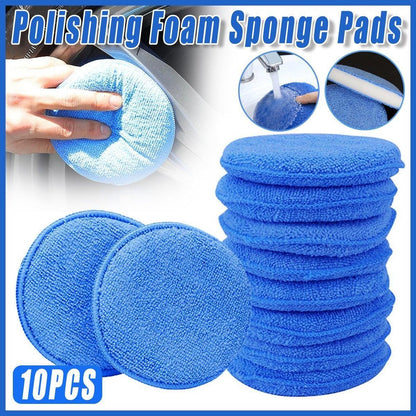 10pcs Car Waxing Sponge Polishing Pads Car Wash Sponges for Crystal Coating V528-SPONGE-10PCS-576877