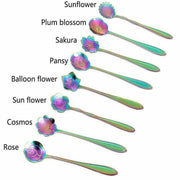 8X Spoon Long Handle Dessert Tea Coffee Mixing Spoon Stainless Steel Teaspoon - Gold V528-SPOON-GOLD-8PCS-94747