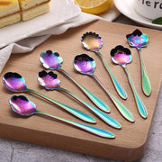 8X Spoon Long Handle Dessert Tea Coffee Mixing Spoon Stainless Steel Teaspoon - Gold V528-SPOON-GOLD-8PCS-94747