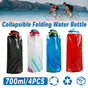 4PCS Portable 700ML Folding Water Storage Bag PE for Riding Sports Hiking Kettle V528-SPORTS-WATER-BOTTLE-4PCS-550432