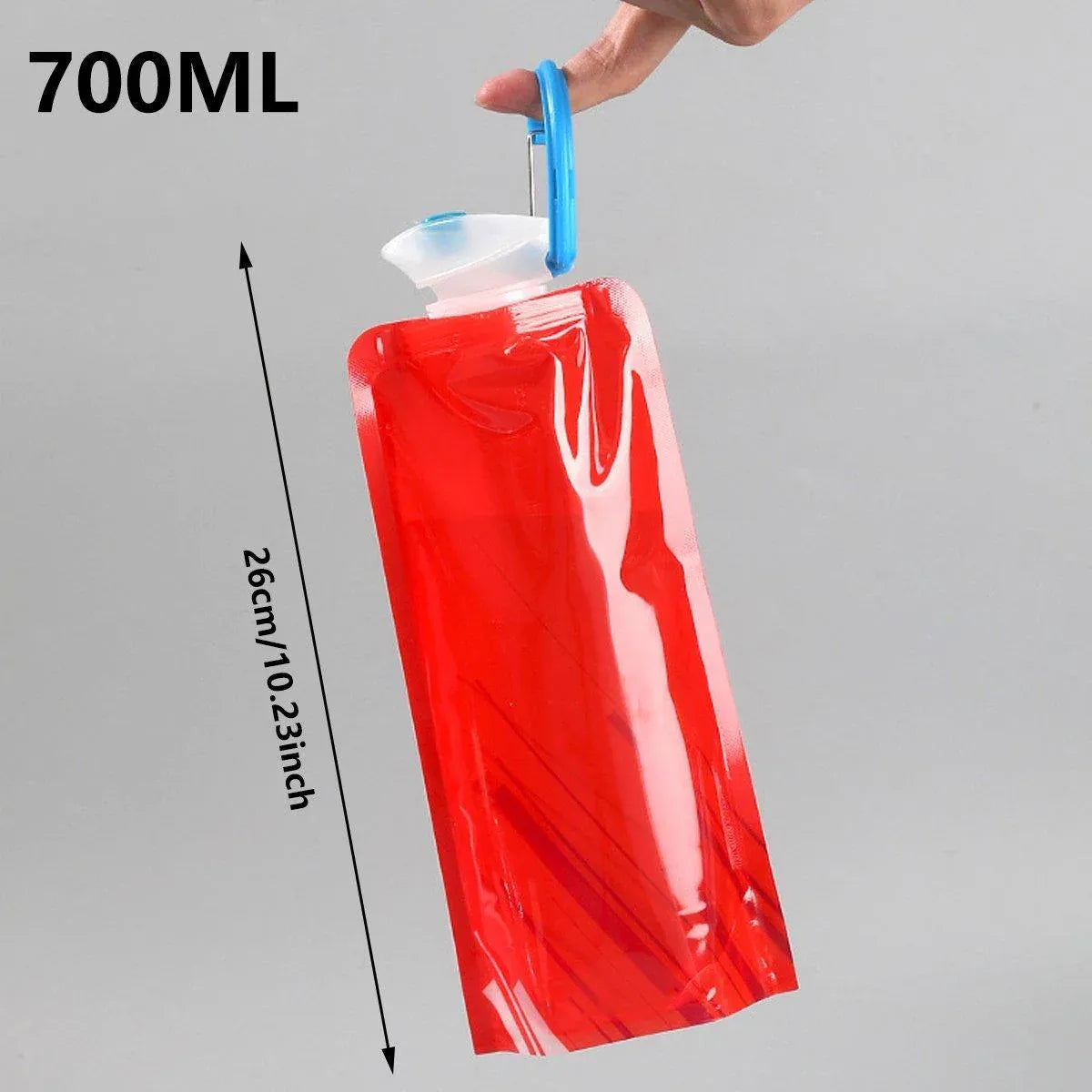 4PCS Portable 700ML Folding Water Storage Bag PE for Riding Sports Hiking Kettle V528-SPORTS-WATER-BOTTLE-4PCS-550432
