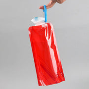 4PCS Portable 700ML Folding Water Storage Bag PE for Riding Sports Hiking Kettle V528-SPORTS-WATER-BOTTLE-4PCS-550432