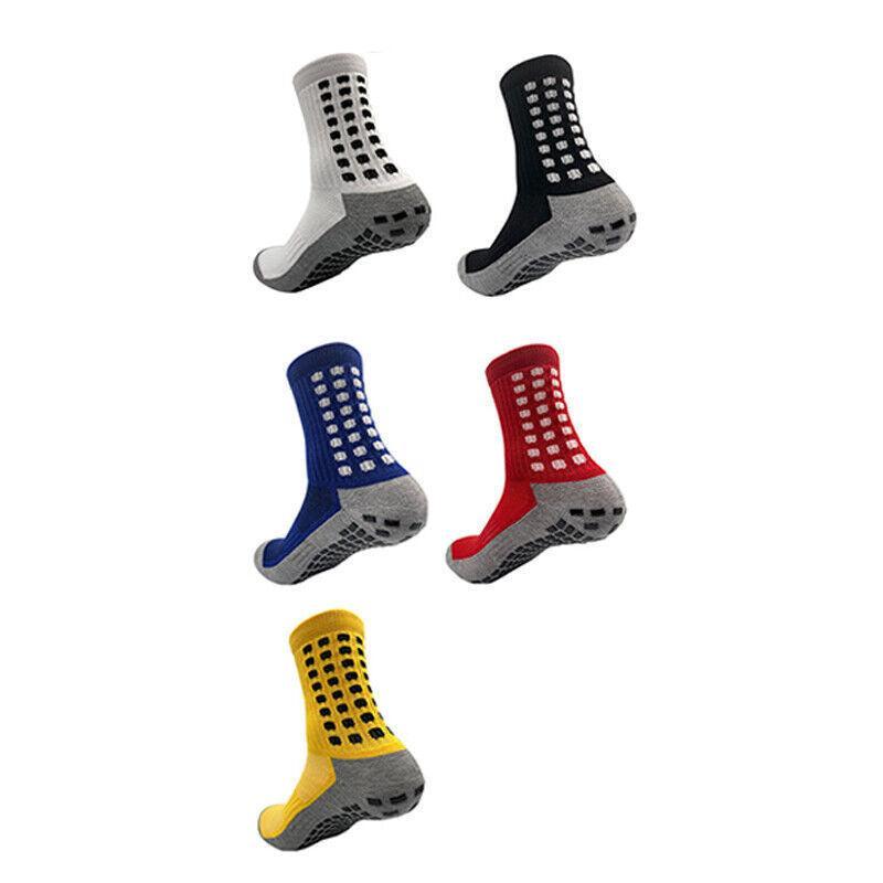 Anti-Slip Sports Socks with PVC Grip Dots for Soccer Basketball and Training Use - Blue V528-SPORTSSOCKS-BLUE-471707