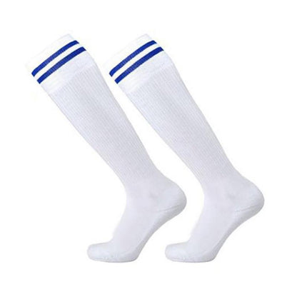 Mens Womens Sports Breathable Tube Long High Socks Knee Warm Casual Footy Soccer - Dark Blue V528-SPORTSSOCKS-DARKBLUE-522446