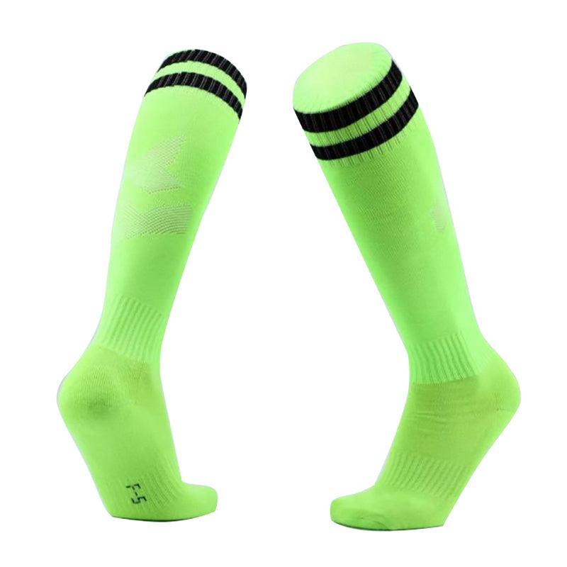Mens Womens Sports Breathable Tube Long High Socks Knee Warm Casual Footy Soccer - Orange V528-SPORTSSOCKS-ORANGE-351146