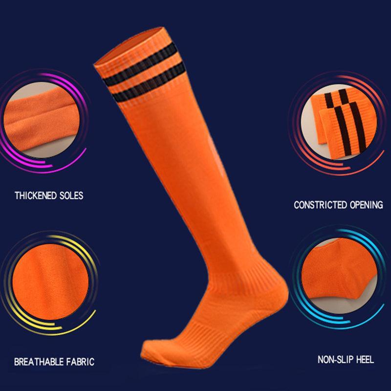 Mens Womens Sports Breathable Tube Long High Socks Knee Warm Casual Footy Soccer - Rose Red V528-SPORTSSOCKS-ROSERED-571474