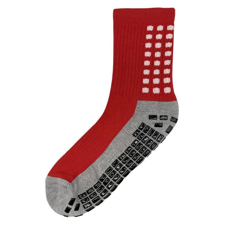 Anti-Slip Sports Socks with PVC Grip Dots for Soccer Basketball and Training Use - White V528-SPORTSSOCKS-WHITE-839857