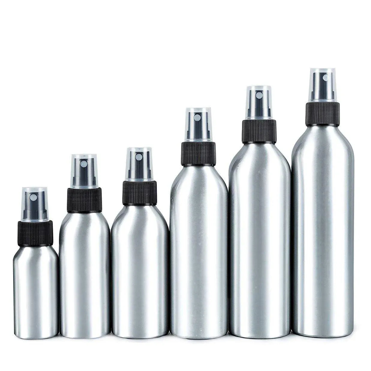 10pcs Travel Size Refillable Aluminum Spray Bottles Toner Cleaning Solution Mist - 10pcs-250ml V528-SPRAY-BOTTLE-10PCS-250ML-774095