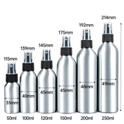 10pcs Travel Size Refillable Aluminum Spray Bottles Toner Cleaning Solution Mist - 10pcs-250ml V528-SPRAY-BOTTLE-10PCS-250ML-774095