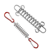 1-15PCS Outdoor Camping Tent Spring Wind Rope Buckle Fix Hook Buckles Silver Red - 10pcs